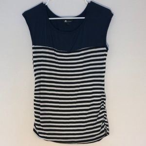 AB studio cap sleeve top career blouse  medium